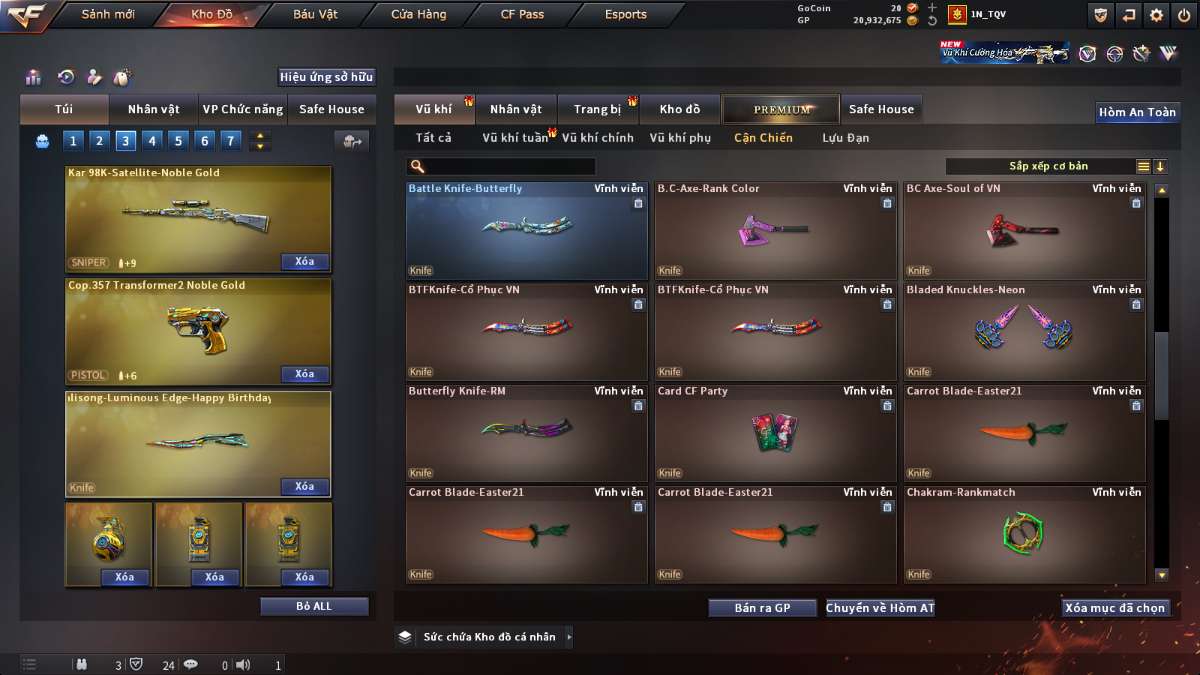 shop acc cf uy tin gia re